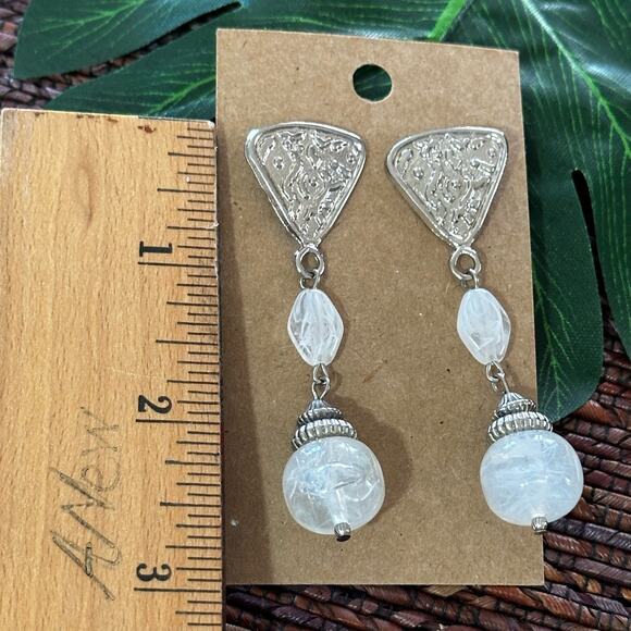 BOGO FREE DANGLE METAL BEADED EARRINGS - Picture 4 of 5